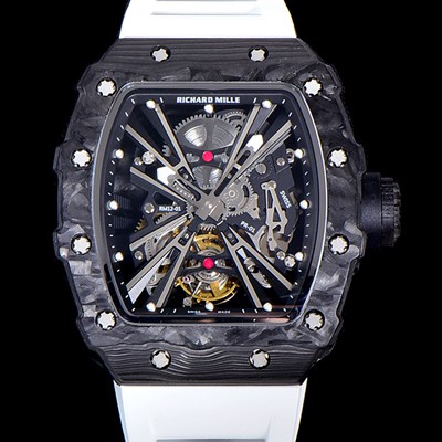 홍콩명품 [리차드밀레] 남성용 리차드밀 RM12-01 투어빌론 수동기계식 포지드 카본케이스 켈레톤 다이얼 RIC01369  