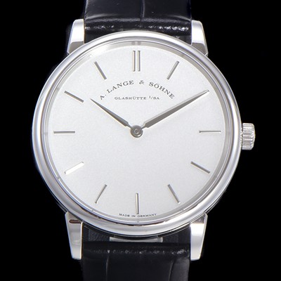 홍콩명품 [아랑게운트죄네] 남성용 색소니아 씬 205.086 랑게 39미리 화이트 다이얼 오토매틱 무브먼트 LAN40856  