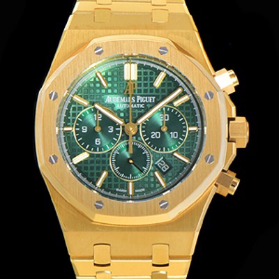 홍콩명품 [오데마피게] 남성용 NEW 로얄오크 26320OR.OO.1220OR.01 18K 로즈골드 41mm 사이즈 드레스 워치!! 크로노그래프 블랙 와플 다이얼 브레이슬릿 신형 ETA 7750B-2 오토매틱 무브먼트 AUD71230  