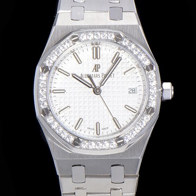 홍콩명품 [오데마피게] 여성용 로얄오크 점보 엑스트라씬 오토매틱 34미리 블루다이얼 AUD87426  