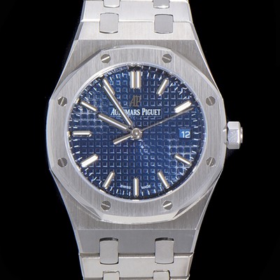 홍콩명품 [오데마피게] 여성용 로얄오크 점보 엑스트라씬 오토매틱 34미리 블루다이얼 AUD87429  