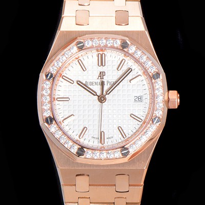 홍콩명품 [오데마피게] 여성용 로얄오크 점보 엑스트라씬 오토매틱 34미리 블루다이얼 AUD87446  