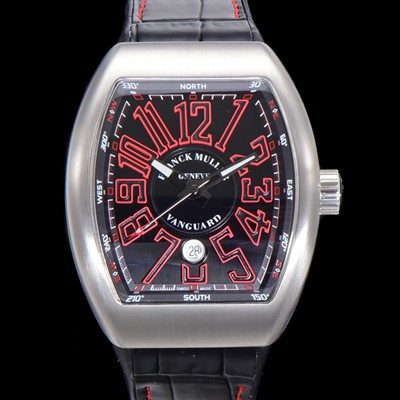 홍콩명품 [프랭크뮬러] 남성용 뱅가드 2824 므브먼트 오토매틱 44미리 러버밴드 블랙다이얼 FRA75486  