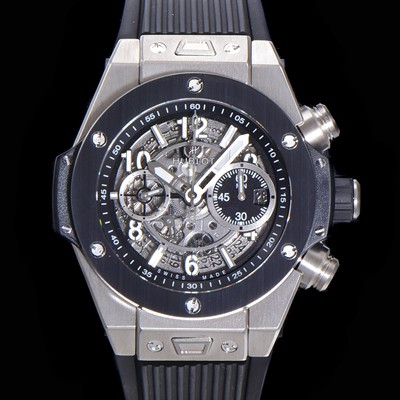 홍콩명품 [휴블렛] 남성용 빅뱅 유니코 킹골드 크로노그래프 441.NM.1170.RX 세라믹 베젤 HUB1280 오토매틱 므브먼트 44mm 러버밴드 스켈레톤다이얼 hub38956  