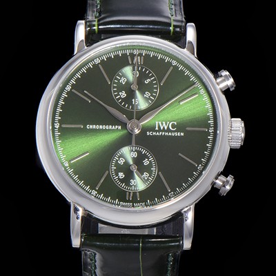홍콩명품 [아이더블유씨] 남성용 포르토피노 IW391405 그린 다이얼 39미리 악어가죽 7750 오토매틱 무브먼트 IWC76298  