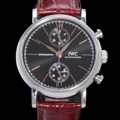 홍콩명품 [아이더블유씨] 남성용 포르토피노 IW391404 블랙 다이얼 39미리 악어가죽 7750 오토매틱 무브먼트 IWC76300  