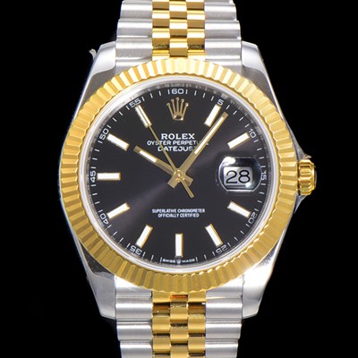 홍콩명품 [로렉스] 남성용 904L스틸!! 2022신형 데이져스트 41mm II 126333 !! 18K 옐로골드 블랙 다이얼 브레이슬릿 신형 Cal.3235 오토매틱 무브먼트 ROL09330  