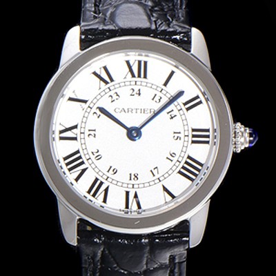 홍콩명품 [까르띠에] 여성용 롱드 더 솔로 WSRN0019  쿼츠 므브먼트 29미리 악어가죽줄 화이트다이얼 CAR11536  