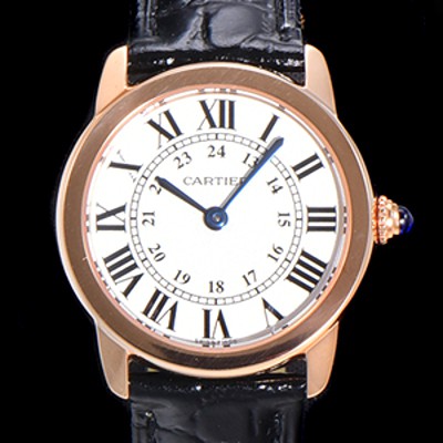 홍콩명품 [까르띠에] 여성용 롱드 더 솔로 W6701007  쿼츠 므브먼트 29미리 로즈골드 악어가죽줄 화이트다이얼 CAR11544  