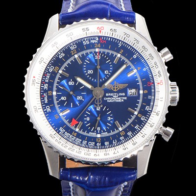 홍콩명품 [브라이틀링] 남성용 네비타이머 크로노그래프 ETA7750-2 타입 오토매틱 46mm 가죽줄 블루다이얼 bre1599  