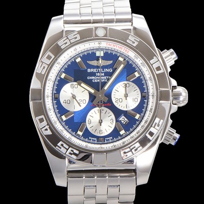홍콩명품 [브라이틀링] 남성용 크로노맷 오토매틱 크로노그래프 ETA7750-2타입 44mm 매탈줄 블루다이얼 bre1121  