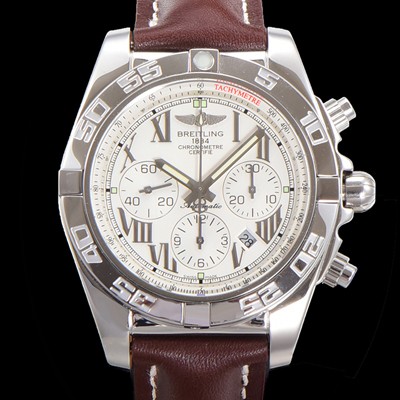 홍콩명품 [브라이틀링] 남성용 윈드라이더 크로노맷 오토매틱 ETA-7750 기계식 44mm 가죽줄 화이트다이얼 bre1259  