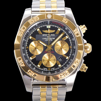 홍콩명품 [브라이틀링] 남성용 크로노맷 오토매틱 크로노그래프 ETA7750-2타입 44mm 옐루골드 매탈줄 블랙다이얼 bre3111  