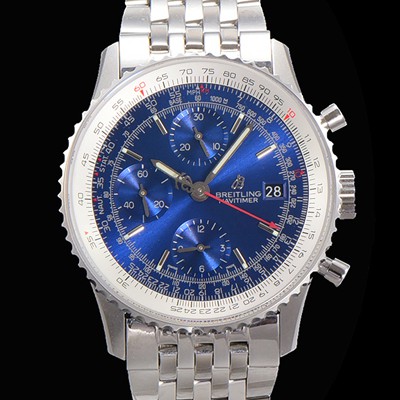 홍콩명품 [브라이틀링] 남성용 네비타이머 크로노그래프 ETA7750-2 타입 오토매틱 41mm 메탈줄 블루다이얼 bre5935  