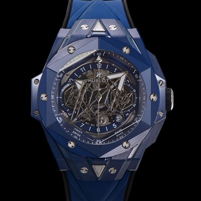 홍콩명품 [휴블렛] 남성용 위블러 빅뱅 상블루 오토매틱 HUB1240타입 풀세라믹 블루메직 45mm 우레탄줄 블루다이얼  hub9519  