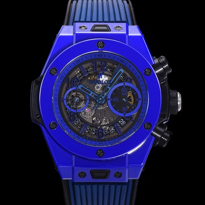 홍콩명품 [휴블렛] 남성용 위블러 빅뱅 유니코 블루매직 45mm  오토매틱 HUB1241타입 무브먼트 세라믹 우레탄줄 스켈래톤 블루다이얼  hub1995  