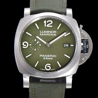 홍콩명품 [파네라이] 남성용 PAM01356 루미노르 마리나 오토매틱 Cal P.9010 타입 44mm 가죽줄 그린다이얼 pan9239  