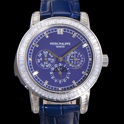 홍콩명품 [파텍필립] 남성용 Ref.5073P 그랜드 컴플리케이션 문페이즈 오토매틱 다이아몬드셋팅 42mm 가죽줄 블루다이얼 pat5319  