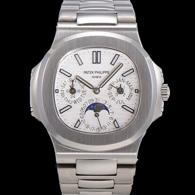 홍콩명품 [파텍필립] 남성용 Ref.5740 노틸러스 문페이즈 오토매틱 Cal.240 Q타입 40mm 메탈줄  화이트다이얼 pat9951  