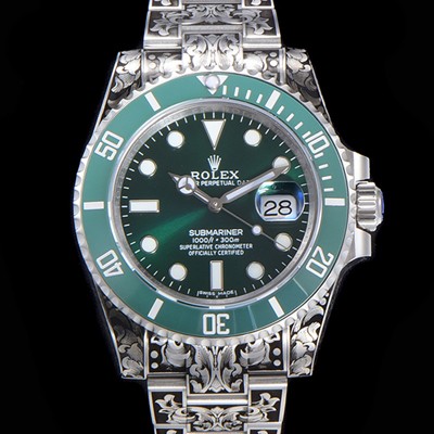 홍콩명품 [로렉스] 남성용 서브마리너 오토매틱 Cal.3135 타입 40mm 904L메탈+무늬 그린다이얼  rol5191  