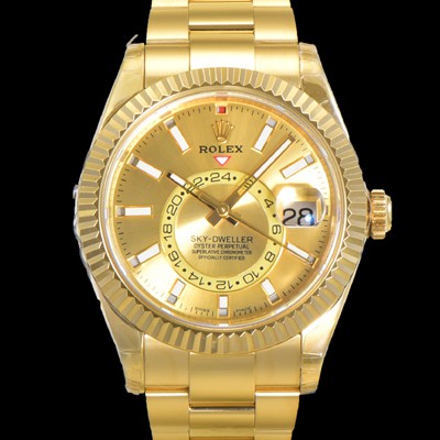 홍콩명품  [로렉스] 남성용 스카이더웰러 오이스터 퍼페츄얼 오토매틱 Cal.9001타입 42미리 18K 옐루골드 골드다이얼 rol5292  