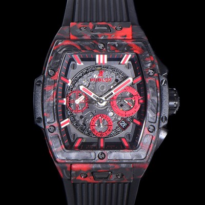 홍콩명품 [휴블렛] 남성용 스피릿 빅뱅 마스터피스 카본제질 크로노그래프 Hub4700타입 45mm 러버우레탄줄 스켈래톤다이얼 hub2195  