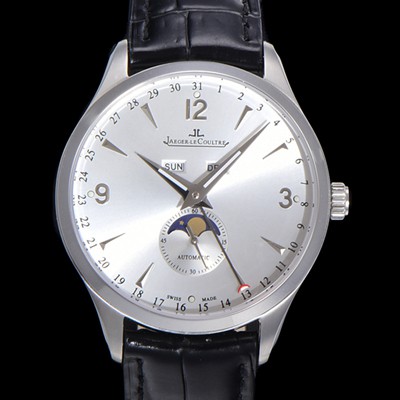 홍콩명품 [예거르꿀뜨르] 남성용 마스터 캘린더 문페이즈  오토매틱 866 39mm 가죽줄 실버다이얼 jag5125  
