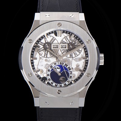 홍콩명품 [휴블렛] 남성용 클래식퓨전 오토매틱 Hub1131타입 문페이즈 42mm 러버우레탄줄 스켈래톤다이얼  hub1315  