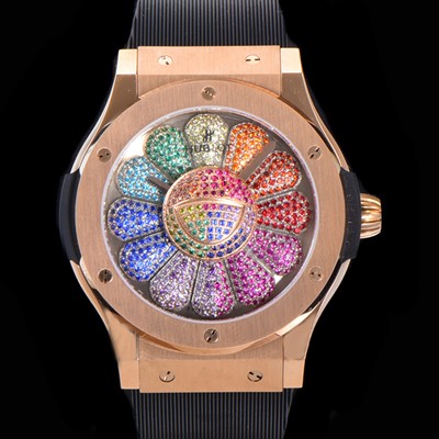 홍콩명품 [휴블렛] 남성용 신형버전 클래식 퓨전 45mm 오토매틱 Hub1214 타입 18K 로즈골드 우레타줄 PVD코팅케이스 무늬다이얼 hub2931  