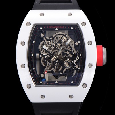 홍콩명품 [리차드밀레] 남성용 RM055 세라믹 제질 수동형 무브먼트 50미리 러버밴드 스켈레톤 다이얼  RIC73941  