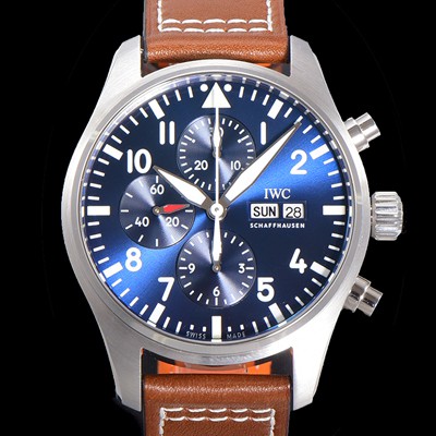 홍콩명품 [아이더블유씨] 남성용 파일럿 생텍쥐베리 어린왕자 한정판 에디션!! IW377714 데이 & 데이트 크로노그래프 블루 다이얼 오토매틱 무브먼트 IWC0121  