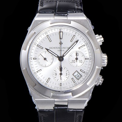 홍콩명품 [바쉐런콘스탄틴] 남성용 오버시즈 크로노그래프 42mm 오토매틱 5500S 가죽줄 화이트다이얼 vac1235  