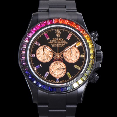 홍콩명품 [로렉스] 남성용 데이토나 오이스터 다이아/큐빅/DLC 블랙코팅 ETA7750-2 타입 오토매틱 크로노그래프 40mm 블랙다이얼 rol2268  