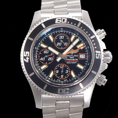 홍콩명품 [브라이틀링] 남성용 에어로마린 슈퍼오션 어비스 크로노그래프 오토매틱 Eta7750-2 타입 44mm 메탈시계 블랙다이얼 bre4982  