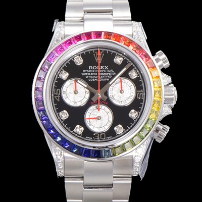 홍콩명품 [로렉스] 남성용 데이토나 오이스터 다이아/큐빅 ETA7750-2 타입 오토매틱 크로노그래프 40mm 블랙다이얼 rol2624  