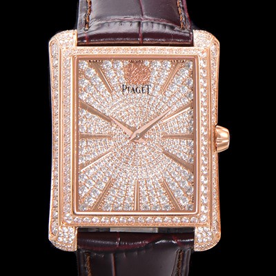 홍콩명품 [피아제] 남성용 블랙티 오토매틱 ETA2824-2 타입 32mm 풀 다이아몬드 셋팅 / 18K로즈골드 보석다이얼 pia8824  