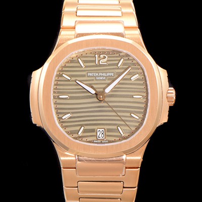 홍콩명품 [파텍필립] 여성용 노틸러스 7118 레이디스 오토매틱 Cal.324 S C타입 35.2mm 18K로즈골드 그레이다이얼 pat4642  