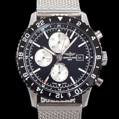 홍콩명품 [브라이틀링] 남성용 크로노라이너 오토매틱 ETA 7750-2B 타입 46mm 메쉬메탈줄 세라믹 블랙다이얼 bre6846  