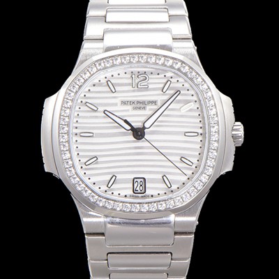 홍콩명품 [파텍필립] 여성용 노틸러스 7118/1200A-010 레이디스 오토매틱 Cal.324 S C타입 35.2mm 다이아셋팅 메탈줄 실버다이얼  pat0922  