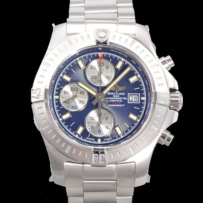 홍콩명품 [브라이틀링] 남성용 어벤져 크로노그래프 ETA 7750-2 타입 45mm 메탈줄 블루다이얼 bre6844  