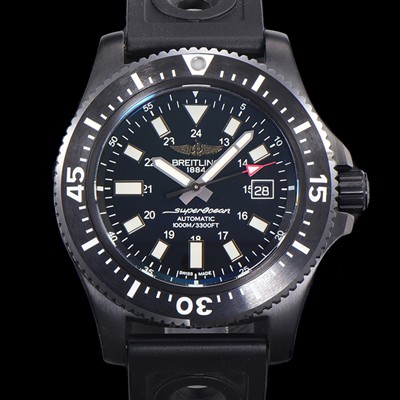 홍콩명품 [브라이틀링] 남성용 슈퍼오션 스페셜 오토매틱 ETA2824-2 44mm PVD 코팅 케이스 러버우레탄 블랙다이얼 bre4260  