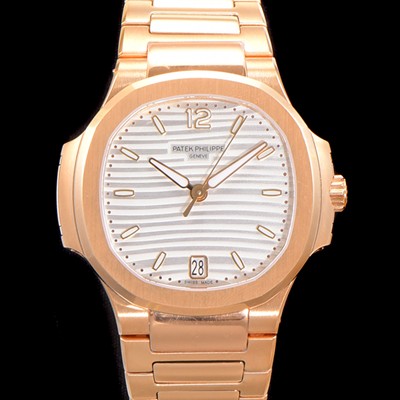 홍콩명품 [파텍필립] 여성용 노틸러스 7118/1R-001 레이디스 오토매틱 Cal.324 S C타입 35.2mm 여성용시계 18K로즈골드 실버 다이얼 pat4282  