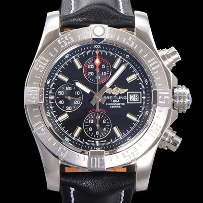 홍콩명품 [브라이틀링] 남성용 어벤져 크로노그래프 ETA 7750-2 타입 45mm 가죽줄 블랙다이얼 bre4869  