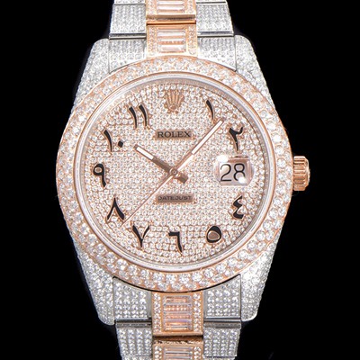 홍콩명품 [로렉스] 남성용 수제공정형 다이아 18K 로즈골드 튜닝 데이져스트 오토매틱 ETA 2824-2 41mm 보석다이얼 rol96226  