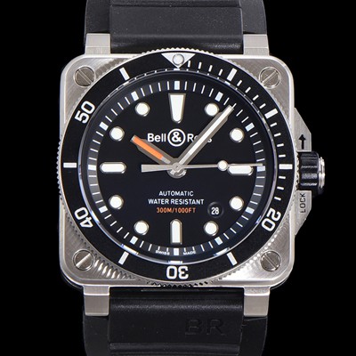 홍콩명품 [벨엔로즈] 남성용 BR03-92 다이버 스틸 오토매틱 ETA2836-2 타입 42mm 우레탄줄 블랙다이얼 bel70847  