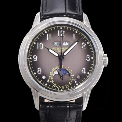홍콩명품 [파텍필립] 남성용 퍼페추얼 캘린더 오토매틱 PP Cal.324 타입 40mm 가죽줄 문페이즈 그레이다이얼 pat20748  