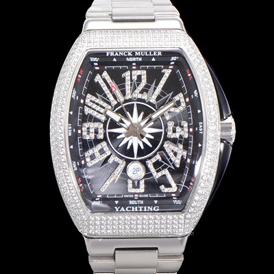 홍콩명품 [프랭크뮬러] 남성용 1:1수제공정 풀 다이아셋팅 뱅가드 오토매틱 ETA2824 타입 45mm 메탈줄 블랙다이얼 fra4829  