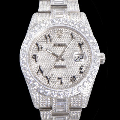 홍콩명품 [로렉스] 남성용 수제공정형 다이아 튜닝 데이져스트 오토매틱 ETA 2824-2 41mm 보석다이얼 rol02344  