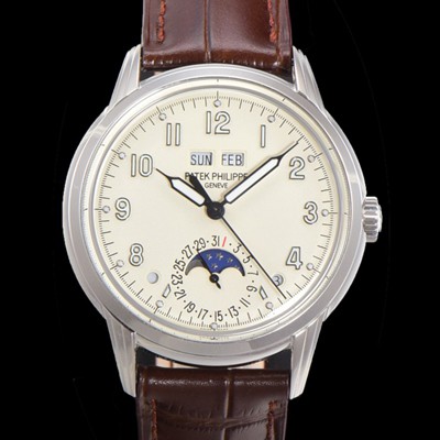 홍콩명품 [파텍필립] 남성용 퍼페추얼 캘린더 오토매틱 PP Cal.324 타입 40mm 가죽줄 문페이즈 화이트다이얼 pat24729  