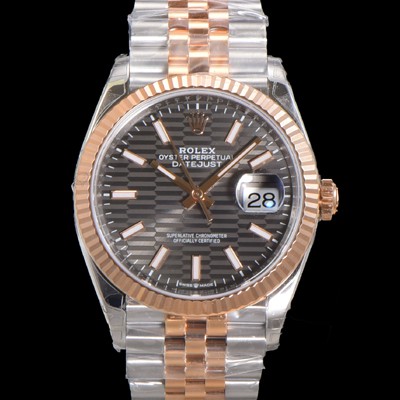 홍콩명품 [로렉스] 남성용 904L스틸!! 2023신형 데이져스트 36mm II m126231 !! 로즈골드 그레이 다이얼 브레이슬릿 신형 Cal.3235 오토매틱 무브먼트 ROL19326  
